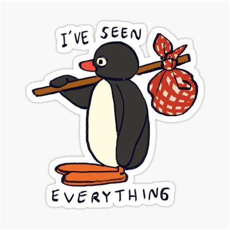 "I draw penguin leaving I have seen everything meme" Sticker by ...