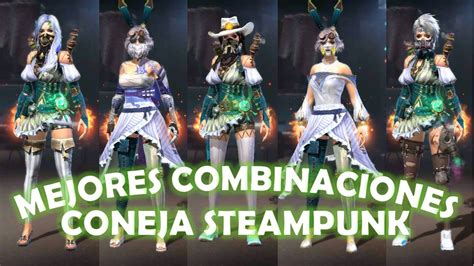 LAS MEJORES COMBINACIONES CON EL PASE ELITE DE MARZO CONEJA STEAMPUNK