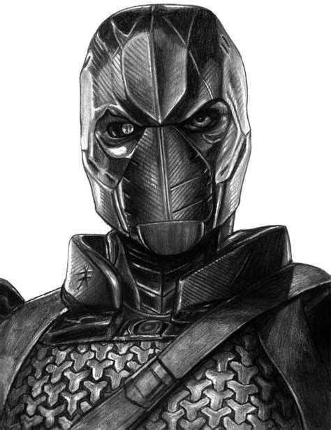 Deathstroke Mask Drawing