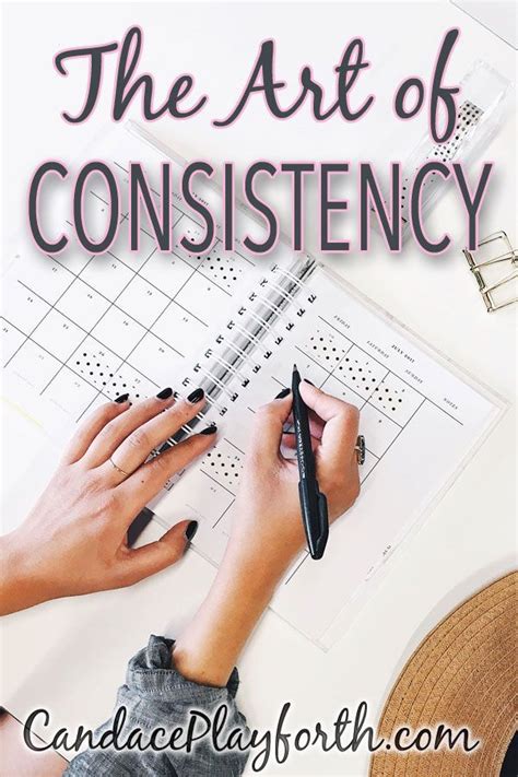 The Art Of Consistency Candace Playforth Consistency Bible Study