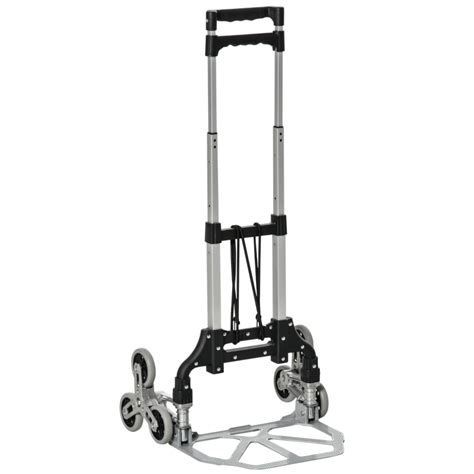 70kg 154lbs 6 Wheels Up Stairs Trolley Hand Trucks Foldable Steel Load