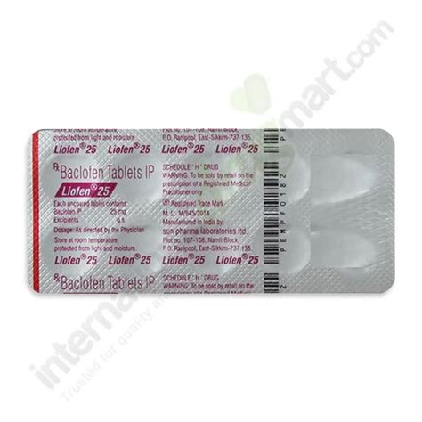 Buy Baclofen 25mg Tablets Online Idm