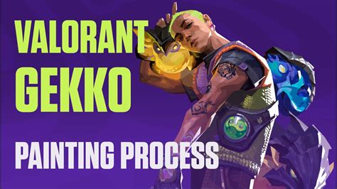 Valorant Gekko Illustration Painting Process Youtube