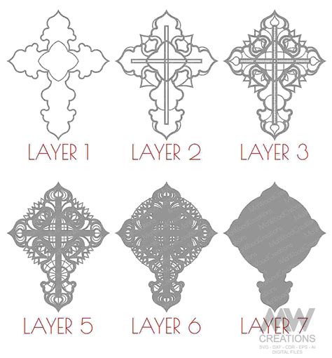 Christian Cross SVG 3D SVG Cross Wood Layered Cross Stacked Etsy