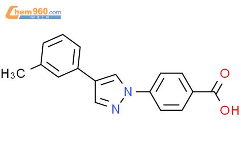 885014 34 6 BENZOIC ACID 4 4 3 METHYLPHENYL 1H PYRAZOL 1 YL 化学式结构