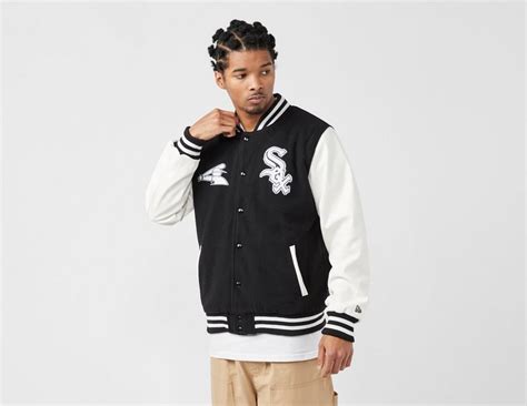 Black New Era Mlb Detroit Tigers Varsity Jacket Size