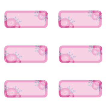 Name Tag Vector Art PNG, Cute Name Tag With Pink Color, Name Tag, Label ...