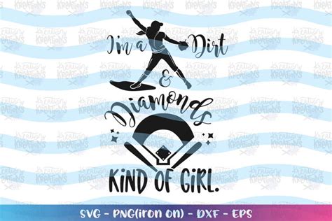 Sports Im A Dirt And Diamonds Kind Of Girl Svg