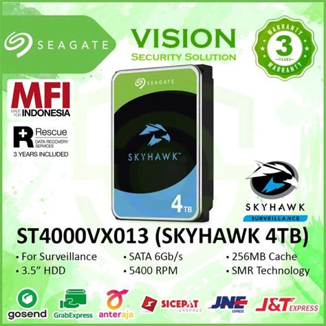 Harddisk Hdd Internal Cctv Seagate Skyhawk Tb Garansi Resmi Mfi