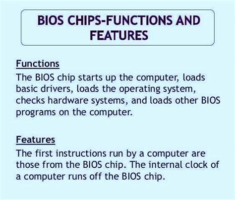 What Is Bios In Computer And Functions Of Bios