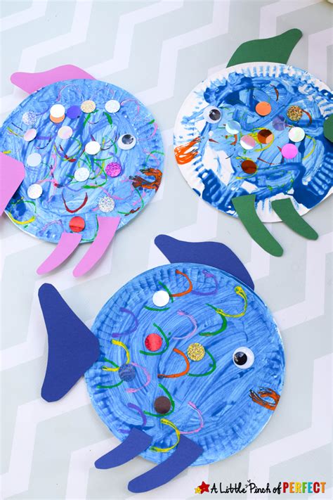 Paper Plate Fish Craft Inspired by The Rainbow Fish - A Little Pinch of Perfect | Rainbow fish ...