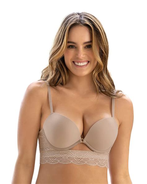 Buy Front Cutout Demi Cup Double Push Up Bra Luxe Lift Online At Desertcartindia