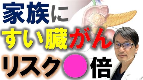 家族が「すい臓がん」と診断！あなたのリスクは〇倍に？最新研究より Youtube