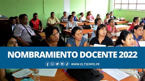 Nombramiento Docente V A Minedu Publicaci N De Plazas