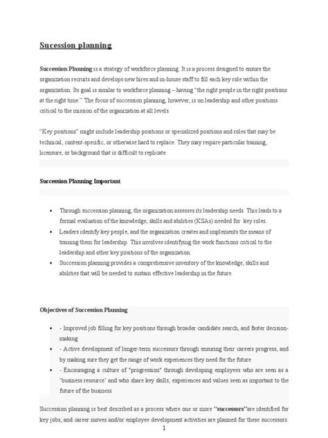 PDF Succession Planning And Types Of Organisation Str DOKUMEN TIPS