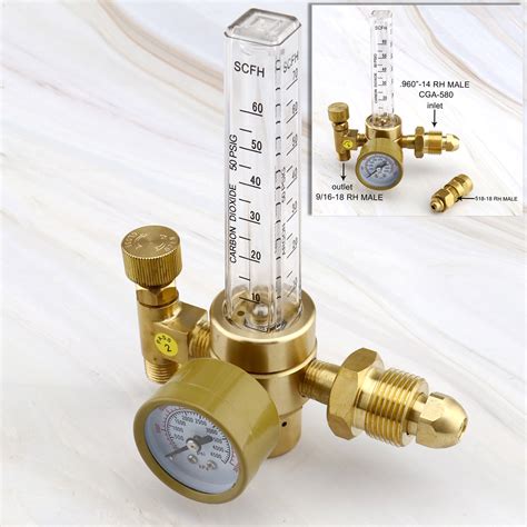 Mig Tig Flow Meter Regulator Argon Co Pressure Reducer Gauge For