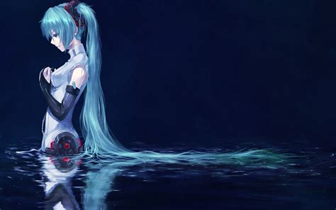 Anime Girl Singing Hatsune Miku Vocaloid K Hd Wallpaper