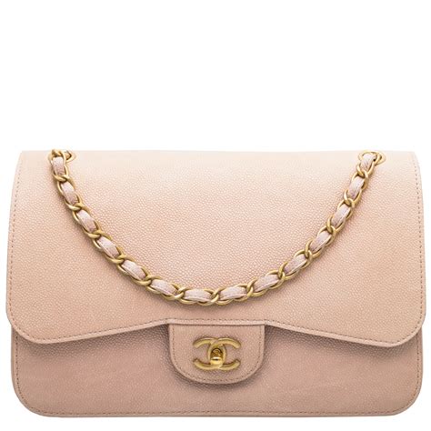 Chanel Light Pink Cc Pure Double Flap Jumbo Bag The Closet