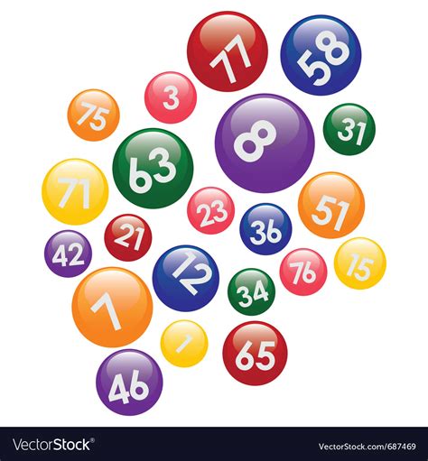 Coloured lottery balls Royalty Free Vector Image