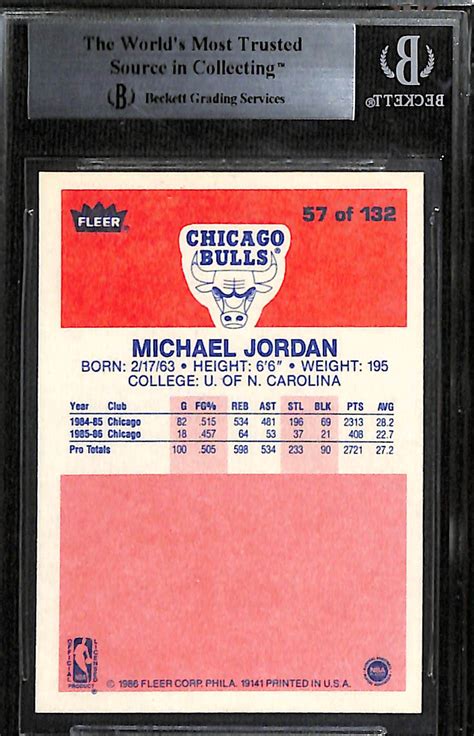 Lot Detail Pack Fresh 1986 87 Fleer Michael Jordan 57 Rookie Card