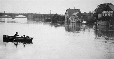 River Nene in Flood - 1918 - PETERBOROUGH IMAGES ARCHIVE