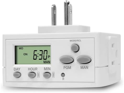 Topgreener Heavy Duty 7 Day Programmable Plug In Digital Timer For Lights Lamps Electrical