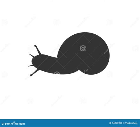 Snail Silhouette Stock Vector Illustration Of Amphibian 94293960