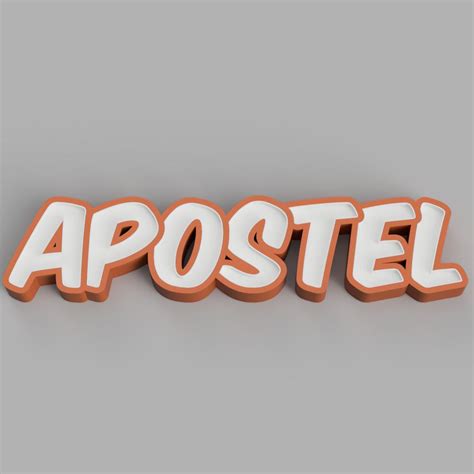 3D file NAMELED APOSTEL - LED LAMP WITH NAME 🔦 ・3D printer model to ...