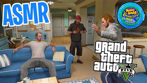 ASMR Gaming GTA 5 Story Mode Part 14 Relaxing Gum Chewing