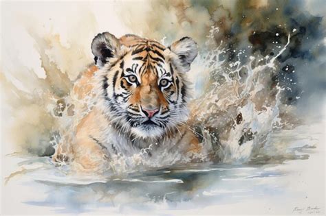 Premium Photo | Watercolor painting of animals