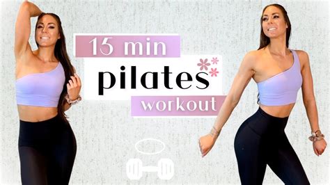 15 Min Pilates Workout Arms Glutes Abs All Mat With Light Weights Youtube