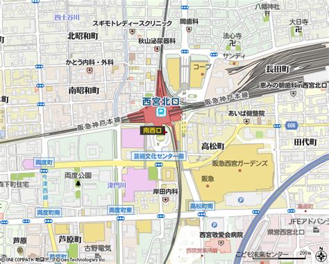 西宮北口（西宮市バス停）の住所・地図｜マピオン電話帳