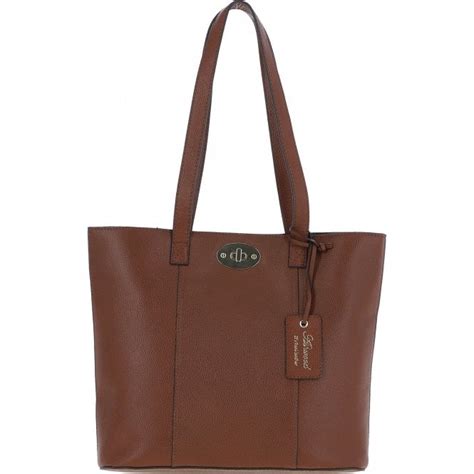 Real Leather Tote Bag Tone Tan