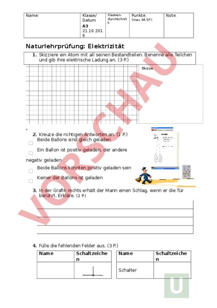 Arbeitsblatt Pr Fung Elektrizit T Physik Elektrizit T Magnetismus