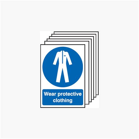 A Wear Protective Clothing Multipack Self Adhesive Signs Safety