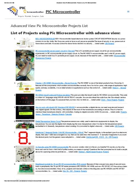 Advanced View Pic Microcontroller Projects List - PIC Microcontroller ...