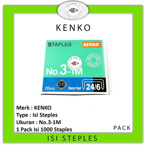 Jual KENKO Refill Staples Besar Ukuran No 3 1M Pack Shopee Indonesia