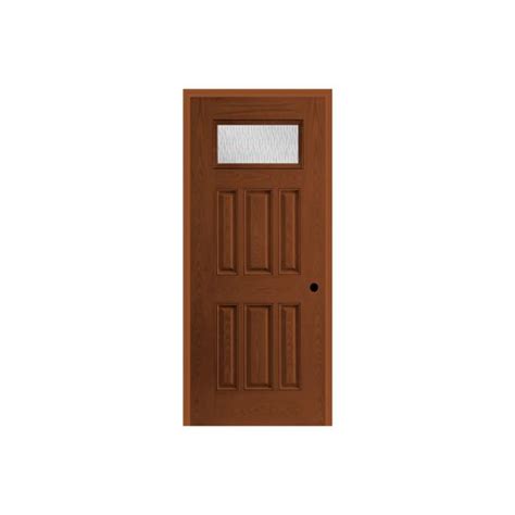 Masonite Belleville Oak Textured Panel Door Rectangle Lite With