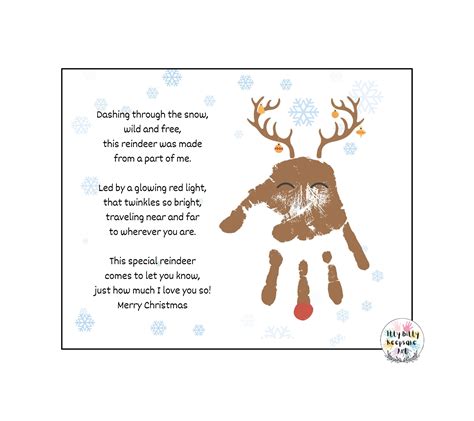 Christmas Reindeer Handprint Craft Template / Winter Crafts / Rudolph ...