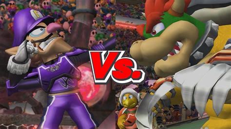 Mario Strikers Charged Waluigi Vs Bowser YouTube