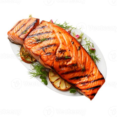 Grilled Salmon Isolated Ai Generated 33025994 Png