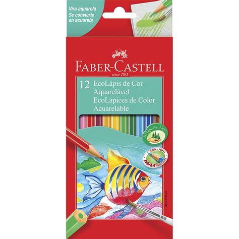 L Pis De Cor Ecol Pis Aquarel Vel Cores Pincel Faber Castell Pt