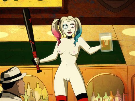 Rule 34 Casual Choker Clothing Edit Exposed Torso Footwear Handwear Harley Quinn Harley Quinn