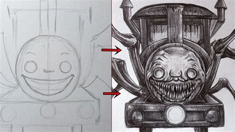 How To Draw Choo Choo Charles Drawing Tutorial Fame Art Youtube