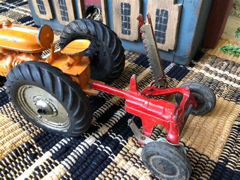 SLIK-TOY Vintage 1950s Toy Farm Tractor With Two Attachments. - Etsy