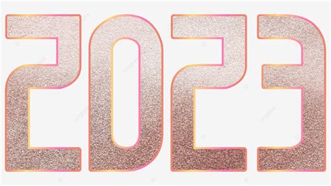 New Year Glitter Font Rose Gold New Year Flash Png And