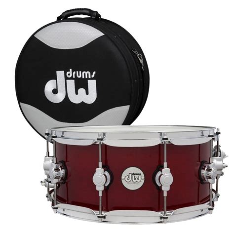 Dw Design Series 14 X 6 Snare Drum Cherry Stain And Case Gear4music