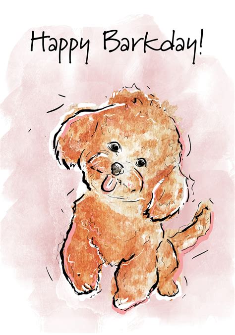 Happy Barkday Dog Birthday Card St Thomas Greetings