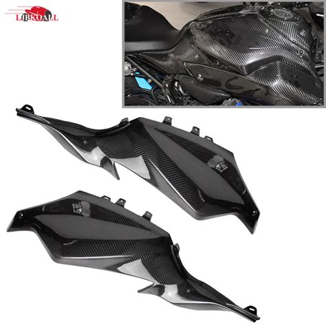 Ljbkoall Pair Carbon Fiber Gas Tank Side Cover Panel Faring For