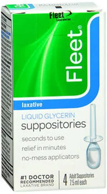 Fleet Laxative Liquid Glycerin Suppositories Adult Suppositories